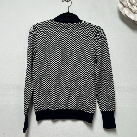 J.CREW BUTTON MOCKNECK SWEATER HERRINGBONE SIZE SMALL - Picture 5 of 9